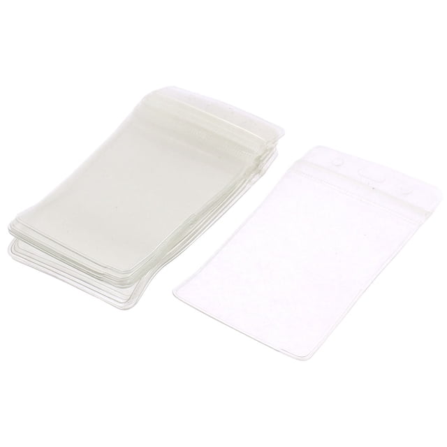 Unique Bargains Vertical Badge ID Card Holder Cover Case, 12 Count
