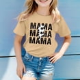 thumbnail image 2 of T-Shirts d'Été pour Filles, Imprimé Lettres, Manches Courtes, Basiques, Col Rond, Sport, Taille 5-6T, 2 of 4