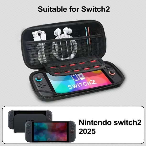 Carrying Case for Nintendo Switch 2, Hard Shell & Waterproof