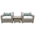 thumbnail image 1 of Coast 3 Piece Outdoor Wicker Patio Furniture Set in Sail White, 1 of 2