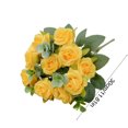 thumbnail image 3 of Wdhugt Yellow Artificial Flowers Bouquets For Home Weddings Decorative Fake Money Roses Bunch Plastic Fabric Floral Arrangement Gift Home Party Decor Yellow, 3 of 7