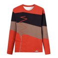 thumbnail image 5 of IROINID en Solde T-Shirt à Manches Longues en Polyester pour Femmes Confortable Dames Col Rond Hauts Amples T-Shirts Imprimés Blouse, Rouge, 5 of 5