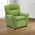thumbnail image 4 of Contemporary Avocado Microfiber Kids Recliner with Cup Holder, 4 of 7
