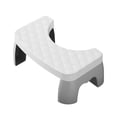thumbnail image 2 of White Soft Toilet Stool Bathroom Hair Non-Slip Treading Stool Office Padded Footstool, 2 of 6