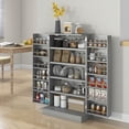 thumbnail image 2 of HOMCOM Kitchen Pantry Storage Cabinet w/ 5-tier Shelving Grey, 2 of 10