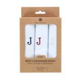 thumbnail image 2 of Umo Lorenzo  Cotton Boxed Initial Alphabet Handkerchiefs (Pack of 3) (Men's), 2 of 3