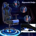 thumbnail image 4 of BestOffice Ergonomic High-Back Office Chair, Executive Swivel Task Chair with Footrest, Lumbar Support & Headrest, Blue, 4 of 7