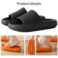 thumbnail image 2 of serony 2pcs Home Slippers EVA Non-slip Sandals Couples Open-Toe Thick Sole Slippers, Black, Suitable for Size 39-40, 2 of 7