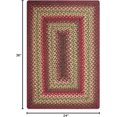 thumbnail image 2 of Cider Barn Cranberry Red Rectangle Braided Rug, Jute, 2x3' - Perfect Country Primitive Decor for Kitchen, Bathroom, Everywhere, 2 of 8