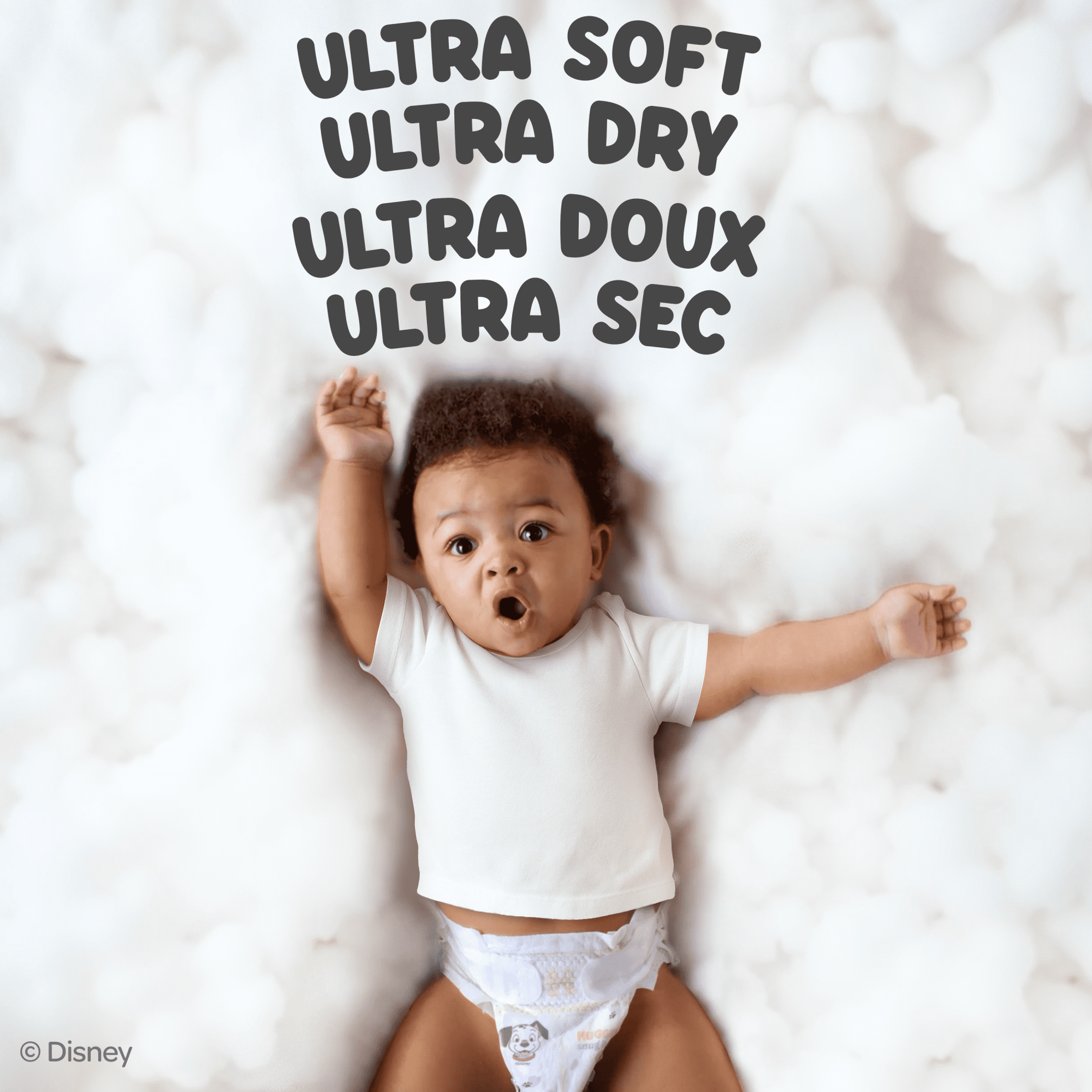 Couches pour bébé Huggies Snug & Dry, taille 8 (45 lb et plus), contenant de 96 unités