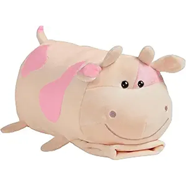 Buddy on the Go - des Créateurs de Pillow Pets - Vache Fraise - Peluche