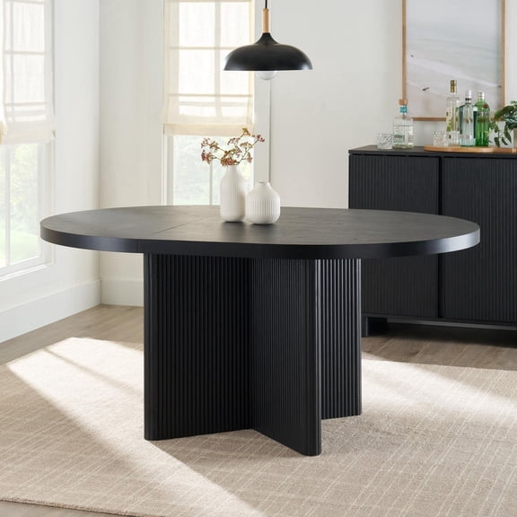 Better Homes & Gardens Lillian Table à manger extensible à rond canalaire