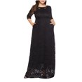 thumbnail image 1 of Fridja Robe de Soirée pour Femme, Grande Taille, en Dentelle Ajourée avec Poches, Jupe Longue, 1 of 2