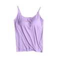 thumbnail image 4 of Timegard Womens Tank Tops with Built in Bras Scoop Neck Adjustable Spaghetti Strap Comfy Bottom Camis, 4 of 6