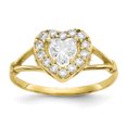 thumbnail image 1 of 10K Yellow Gold CZ Heart Ring, 1 of 2