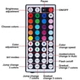 thumbnail image 4 of LED Strip Lights 6.56ft USB TV Backlight DC 5V RGB Strip Lights for 40 to 60 in HDTV Desktop PC Neon TV Lights Bias Lighting with 24 Key Remote USB Car Strip Light, 4 of 6