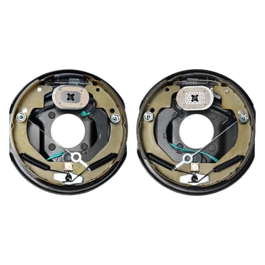 VEVOR Electric Trailer Brake Assembly, 10" x 2-1/4", 1 Pair Self-Adjusting Electric Brakes Kit for 3500 lbs Axle, 4-Hole Mounting, Backing Plates
