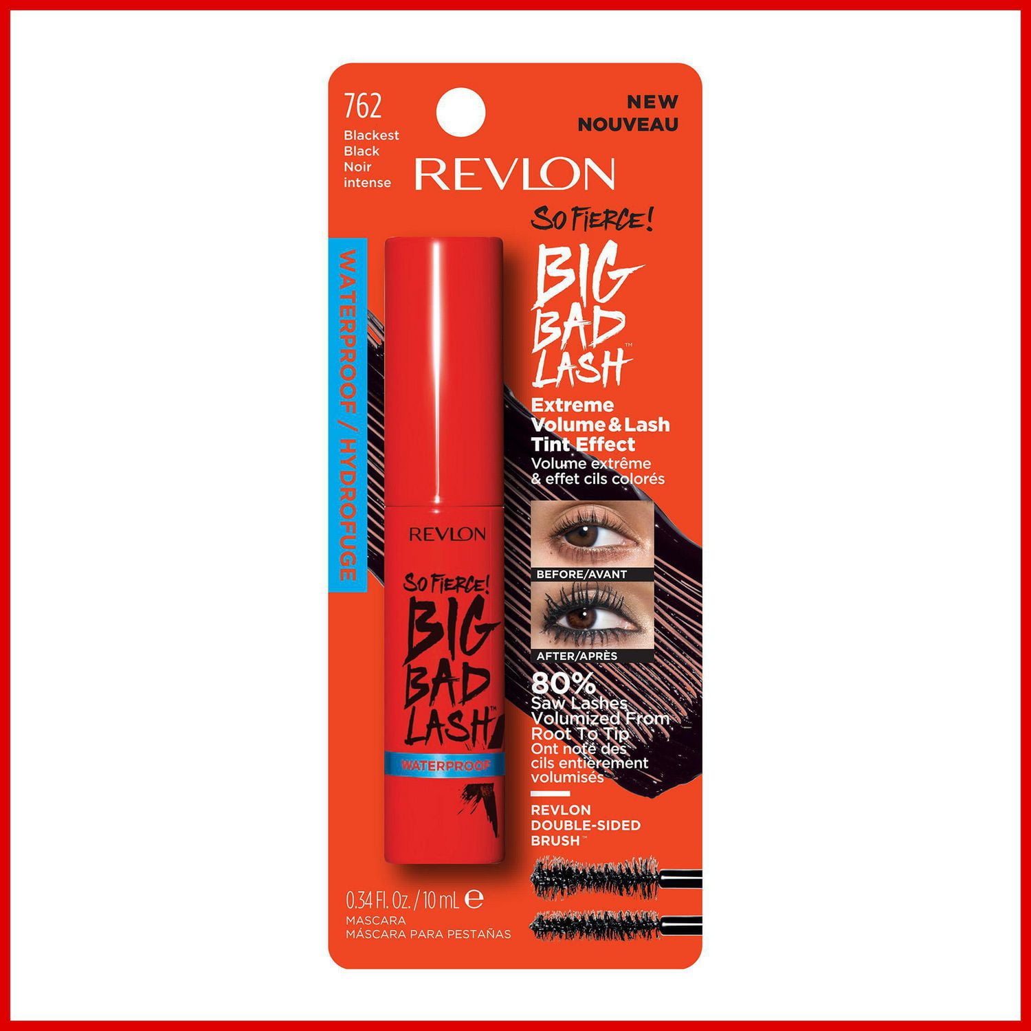 Revlon So Fierce! Big Bad Lash, Mascara Volume Extrême, Tenue 24 H