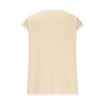 thumbnail image 4 of hotojiny Hauts pour Femmes Mode Texturé Col Rond Poche Tee Été Bloc de Couleur Manches Courtes Chemise Décontractée Vêtements 2025, 4 of 5