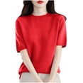 thumbnail image 1 of KIHOUT Nouveaux Hauts de Mode d'Été pour Femmes 2024, Veste Sans Manches à Col Rond pour Dames, Rouge m, 1 of 3