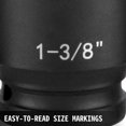 thumbnail image 4 of KFFKFF Impact Socket Collection, 1/2 Inches, 43 Units, Standard Socket Variety, 1/2 Inches Drive Socket Kit 6-Point Sockets Metric 9-30mm (Standard/Deep), 4 of 9