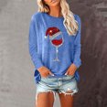 thumbnail image 1 of jsaierl Chandails de Noël pour Femmes Col Rond Manches Longues Chemises Graphiques en Verre de Noël Hauts Graphiques Hippie Blouse Graphique Tee Chandail de Noël, 1 of 5