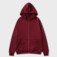 thumbnail image 4 of Zip Up Hoodies for Men Long Sleeve Sweatshirt Loose Fit Solid Color Fall Sweatshirts, 4 of 6