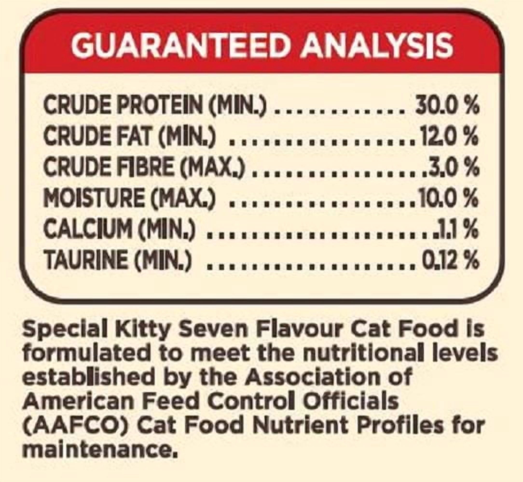 Nourriture sèche Special Kitty pour chats avec formule à sept saveurs