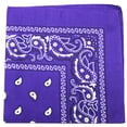 thumbnail image 1 of Cotton X-Large Paisley Printed Bandana (Purple), 1 of 2
