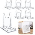 thumbnail image 1 of 6 Pack Acrylic Book Stand for Display Adjustable Clear Book Display Holder Easel Stand Collector Display Stand for Home Office Comic Book Album CD Magazine Postcard Picture Artworks, 1 of 6