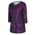 thumbnail image 4 of T-shirt Décontracté à Manches Mi-Longues Imprimé pour Femmes, Col Rond, Mode Printemps; Halloween; Action de Grâce; Noël; Travail; Maison; Quotidien; Rendez-Vous; Anniversaire; Fête, 4 of 8