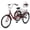 Red, variant on 26 Inch Folding Adult Tricycle 7 Speed Trike with Removable Basket Green