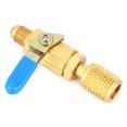 thumbnail image 1 of Refrigerant Valve Ball Valve Brass 1/4 SAE Female & Male High Pressure Resistant with R12/R134/AR410, 1 of 7