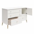 thumbnail image 2 of Valentina Asymmetrical 4 Drawer / 1 Door Convertible Dresser, White, 2 of 9