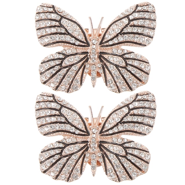 icolorfuled 1 Paire de Clips de Chaussures Papillon en Strass pour Décoration de Mariée