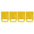 thumbnail image 4 of 4 Pcs Coussinet de Prise pour VR Empêcher les Vérins de s'Enfoncer Antidérapant Résistant aux Intempéries Bloc de Prise de Nivellement pour Caravane Roulotte Remorque Jaune, 4 of 14