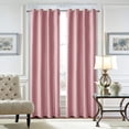 thumbnail image 1 of LUXUR Rideau Occultant Protection UV Draperies Écoénergétiques Oeillets de Fenêtre Rideaux Isolés Thermiques Luxe Rose L:42 Pouces H:63 Pouces, 1 of 1