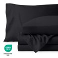 thumbnail image 4 of Bare Home Washed Sheet Set - Premium 1800 Collection - Deep Pocket - 4 Piece - Full, Black, 4 of 6