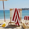 thumbnail image 3 of Mainstays Cabana Stripe Decorative Beach Towels, 4-pack, Red, 3 of 5