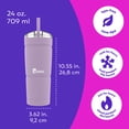 thumbnail image 3 of bubba Envy S Tumbler, Insulated Stainless Steel Water Bottle with Straw Lid, Lavender Frost, 3 of 8