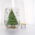 thumbnail image 4 of Festive Glass Coffee Mug Christmas Tree Design 380ml Holiday Milk Cup Unique Seasonal Beverage Container, 4 of 6