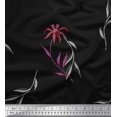 thumbnail image 1 of Soimoi Silk Fabric Leaves & Wild Flower Fabric Prints By Yard 42 Inch Wide, 1 of 3