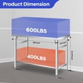 thumbnail image 4 of GloryStar Table Pliante Commerciale en Acier Inoxydable, Capacité de 920 Lb, Tablette Inférieure Réglable pour Traiteur, Cuisine, Atelier, 4 of 7