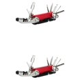 thumbnail image 4 of relayinert Ensemble de Réparation de Vélo 15 en 1 Portable Outil de Réparation de Cyclisme Multifonction Léger Pliant Clé à Douille Hexagonale Rouge 2 Pcs, 4 of 6
