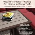 thumbnail image 4 of AECOJOY Ensemble de Mobilier de Jardin 7 Pcs en Rotin PE, Comprenant un Canapé d'Angle, une Table et un Ensemble de Patio Rouge Bordeaux., 4 of 6