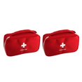 thumbnail image 1 of tamizeot Sac de Rangement d'Urgence Randonnée Pilules Organisateur de Cotons-Tiges Étui de Transport Rouge 2Ensemble, 1 of 6