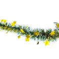 thumbnail image 2 of Christmas Tree Tinsel Garland 6.6FT Colorful Yellow Stripe Plastic Lightweight Decoration for Holiday Scene, 2 of 6