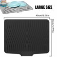 thumbnail image 3 of 2025 Upgrade Silicone Dish Drying Mat For Kitchen Counter Extra Large Dish Drying Pad Heat & Water Silicone Dish Drying Mats With Drain Lip For Drying Dishes Rack, 3 of 7