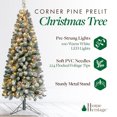 thumbnail image 4 of Home Heritage Corner 5' Flocked 100 LED Pre-Lit Artificial Christmas Tree, 4 of 10