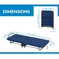 thumbnail image 3 of Nola Home Lit Pliant avec Matelas en Mousse, Lit d'Appoint pour Invités, Dossier Ajustable, Lit Portable avec Roues Verrouillables, 3 of 5